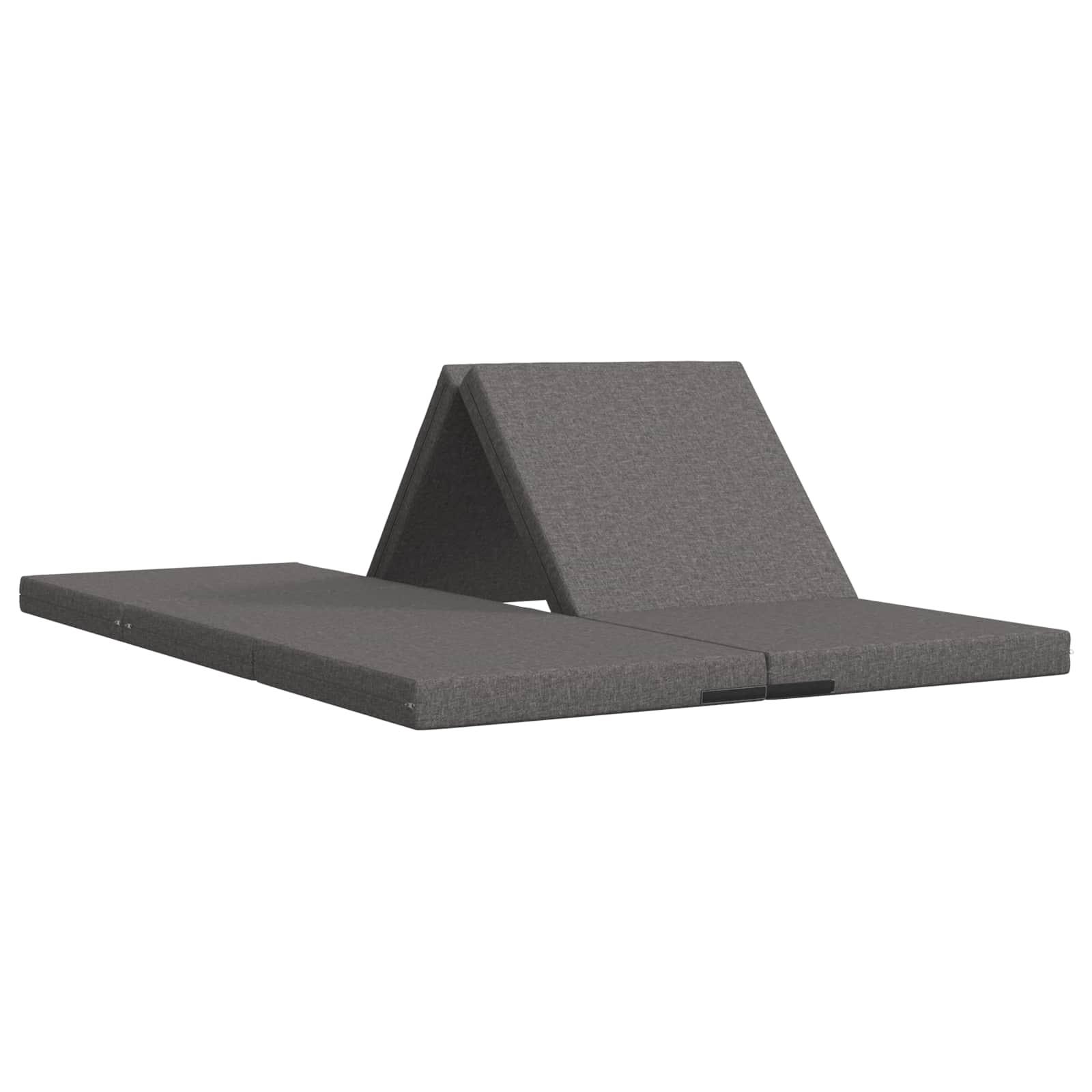 Foldbar sovesofa / gulvmadras 140 × 67 × 45 cm - lysegrå