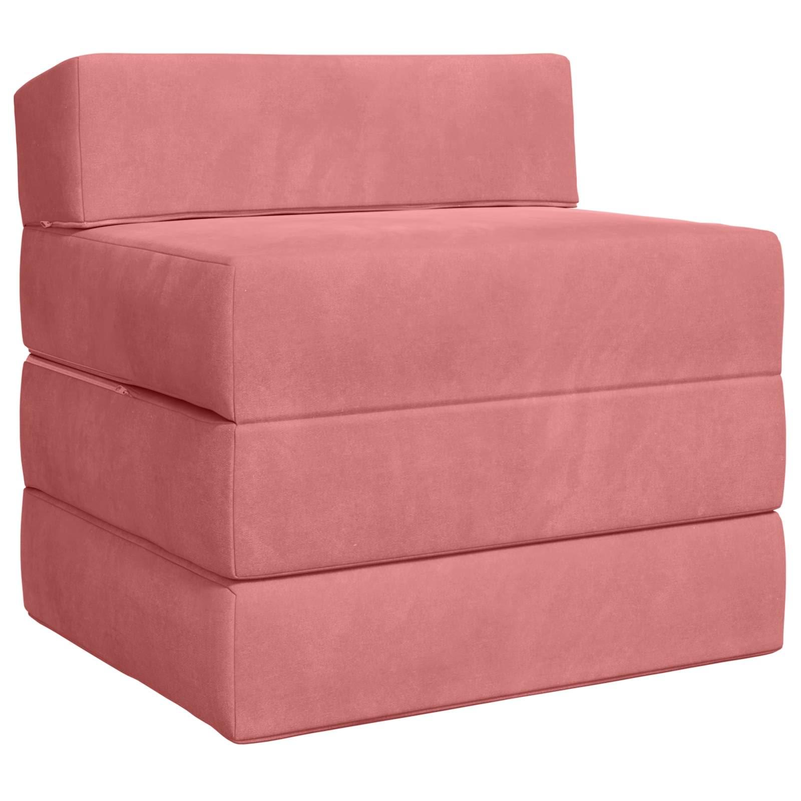 Samlebar Sofa Seng Lyserød 200 x 70 x 15 cm Fløjl