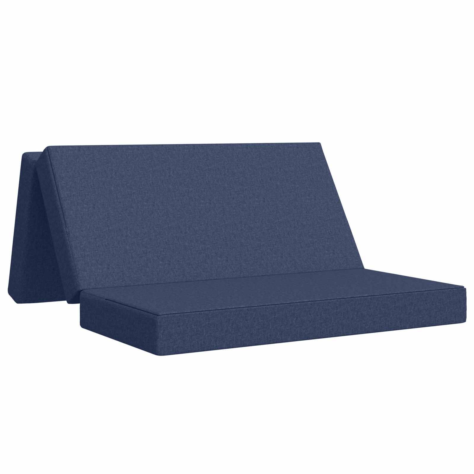 Foldbar sovesofa / gulvmadras 160 × 67 × 45 cm - blå