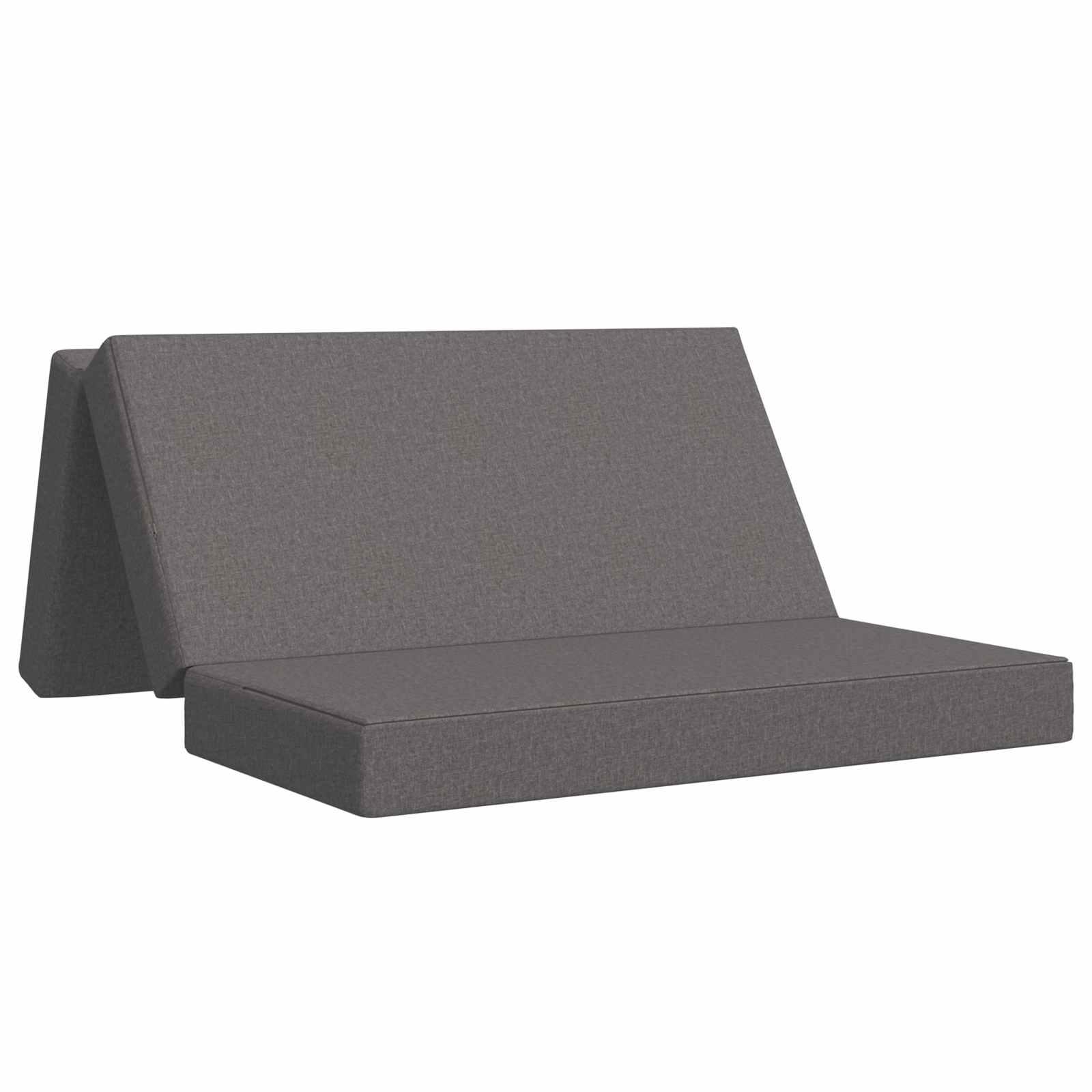 Foldbar sovesofa - 160 × 67 × 45 cm, lysegrå