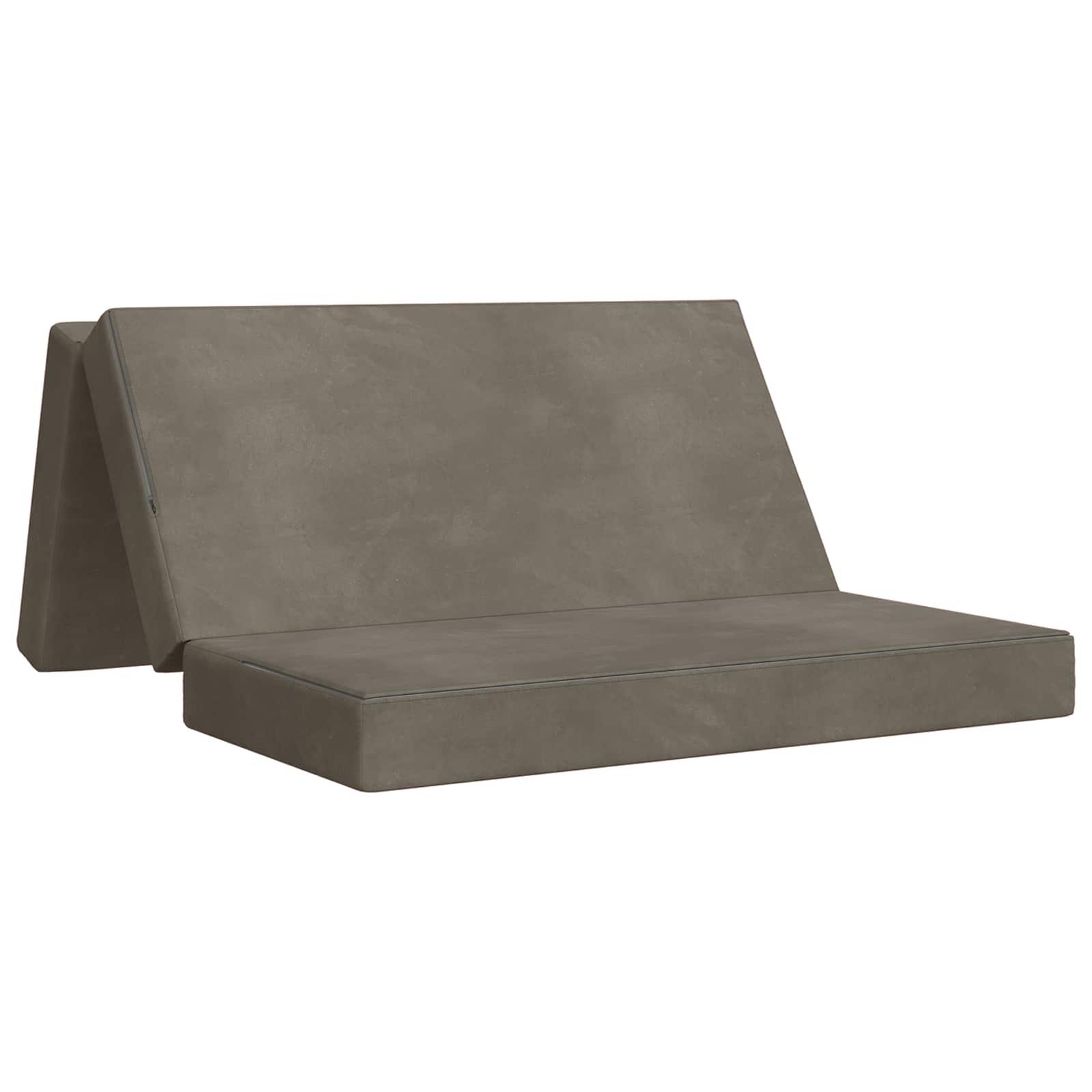 Foldbar sovesofa 140 × 67 × 45 cm - lysegrå