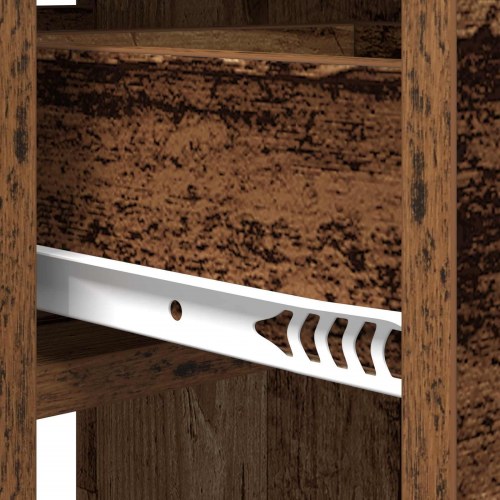 Spisebord med klapplade og opbevaring 115 x 70 x 75 cm - gammelt træ
