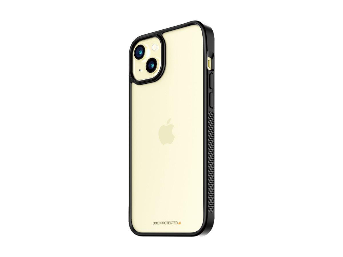 PanzerGlass ClearCase transparent med sort ramme & D3O - iPhone 15 Plus cover