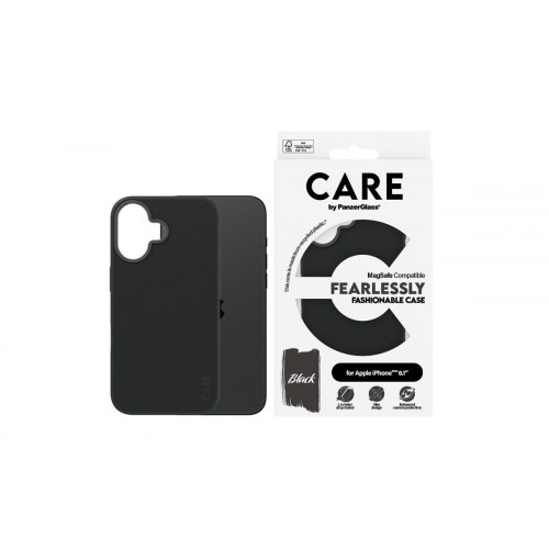 PanzerGlass CARE Fashionable Case med MagSafe til iPhone 16 - Sort