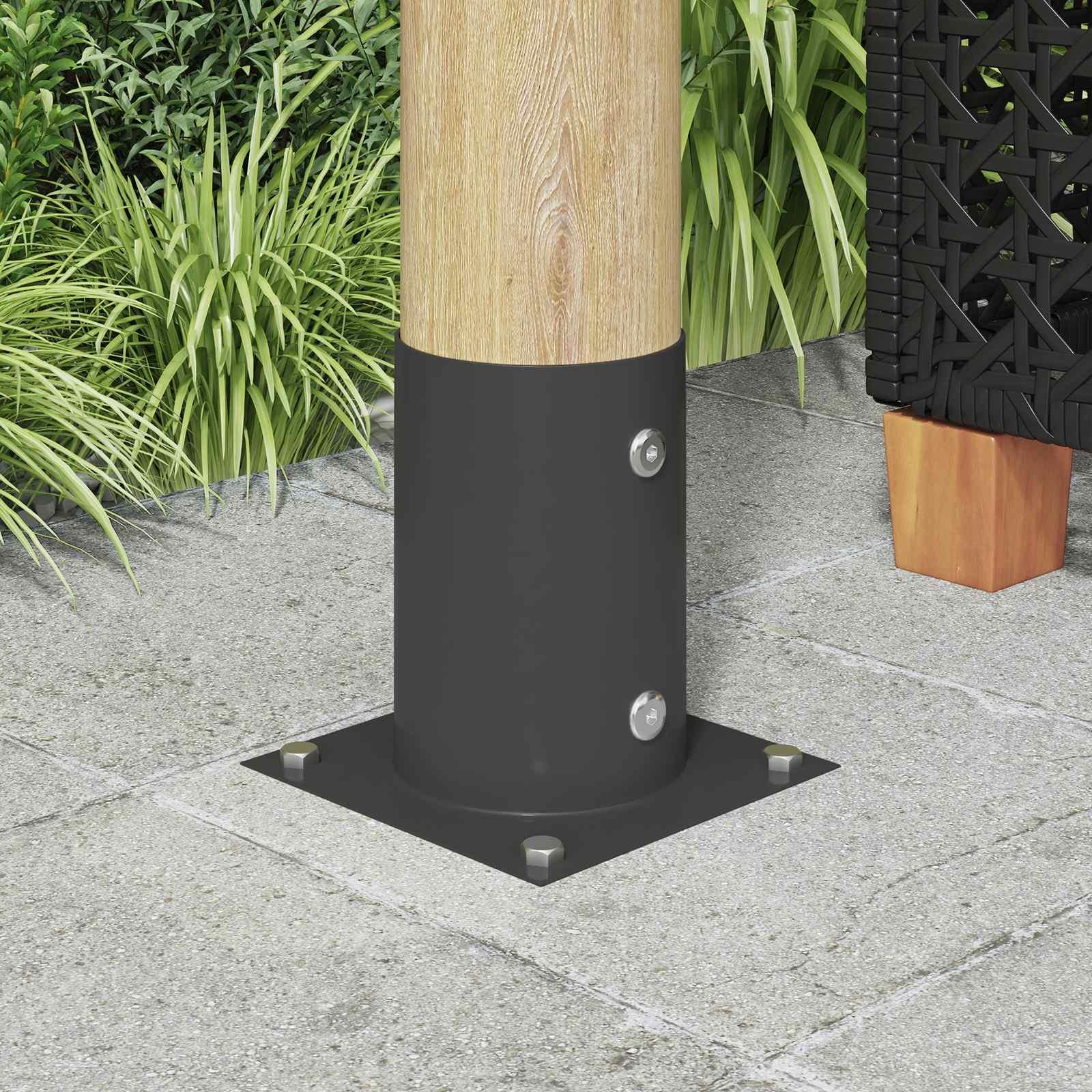 Rund Jordankre 12 stk Antracit 15 x 15 x 15 cm Metal