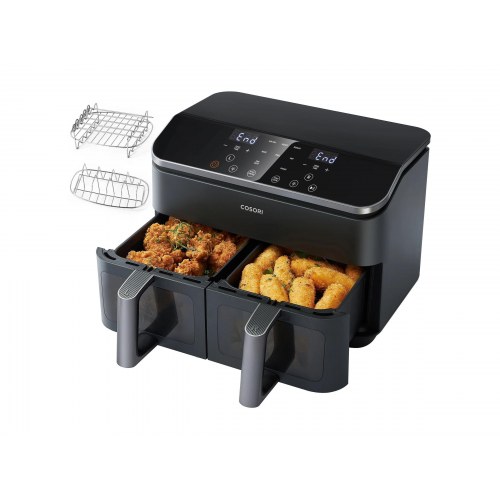 Cosori CAF-R901 Dobbelt varmluftssteger 8,5 l - 1.750 W - Sort