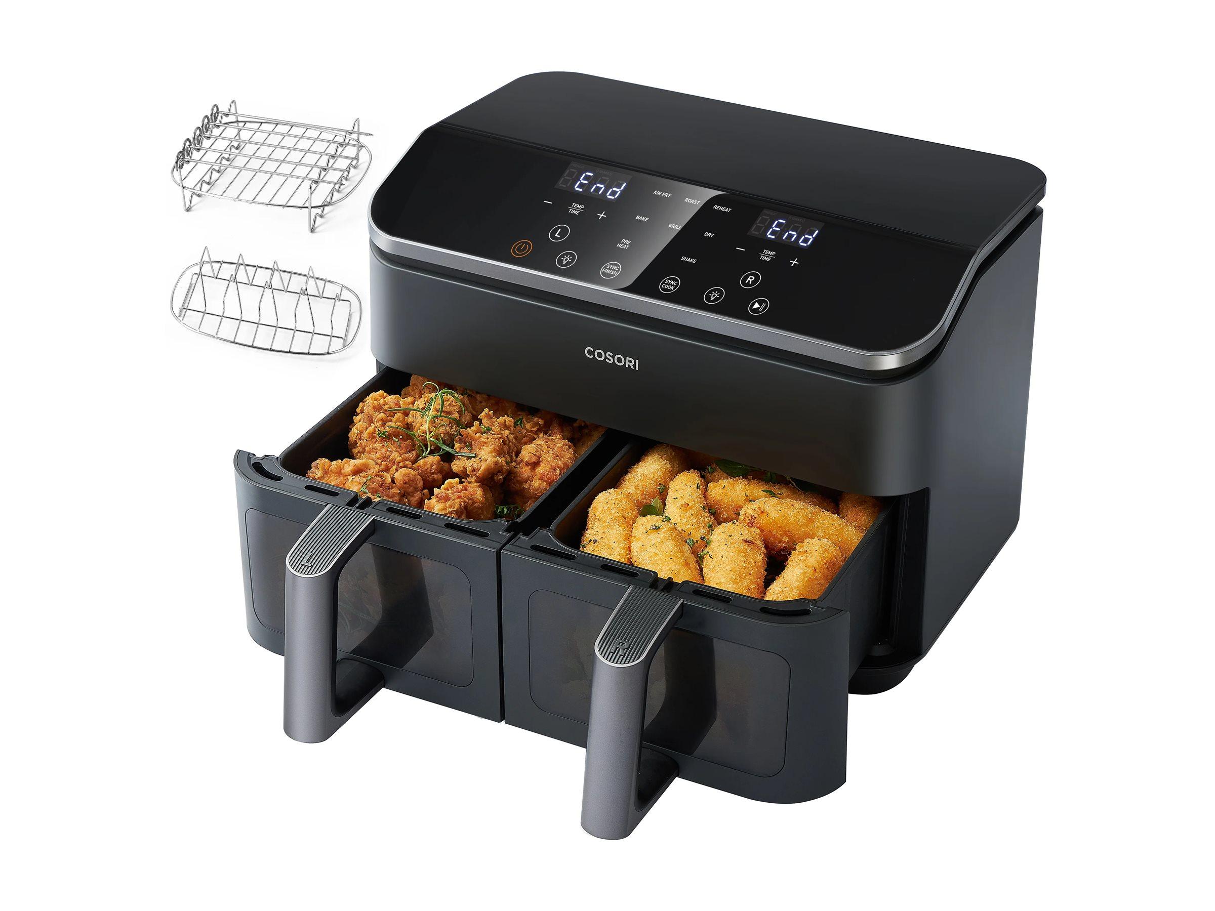 Cosori CAF-R901 Dobbelt varmluftssteger 8,5 l - 1.750 W - Sort