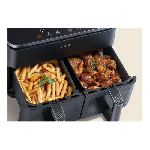 Cosori CAF-R901 Dobbelt varmluftssteger 8,5 l - 1.750 W - Sort