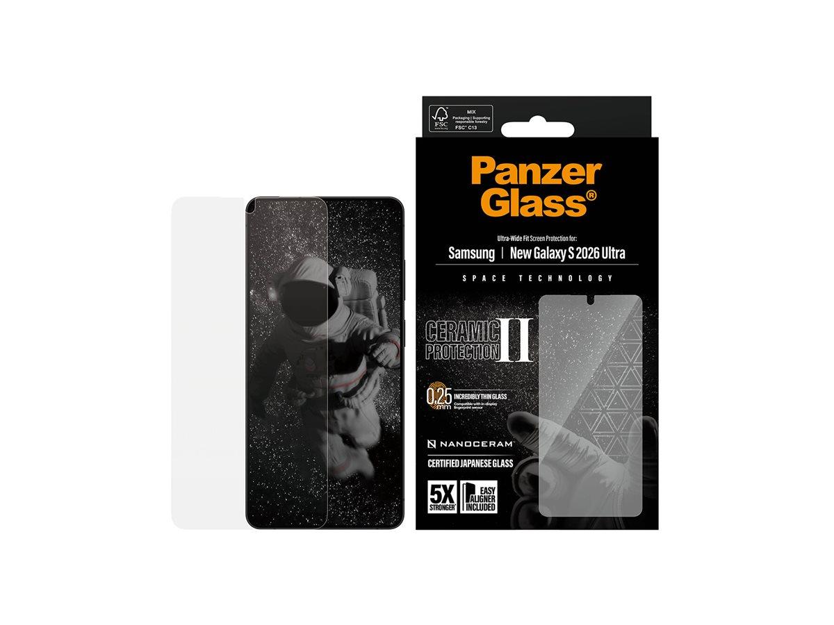 PanzerGlass Ceramic skærmbeskytter til Samsung Galaxy S26 Ultra - Ultra-Wide Fit med EasyAligner