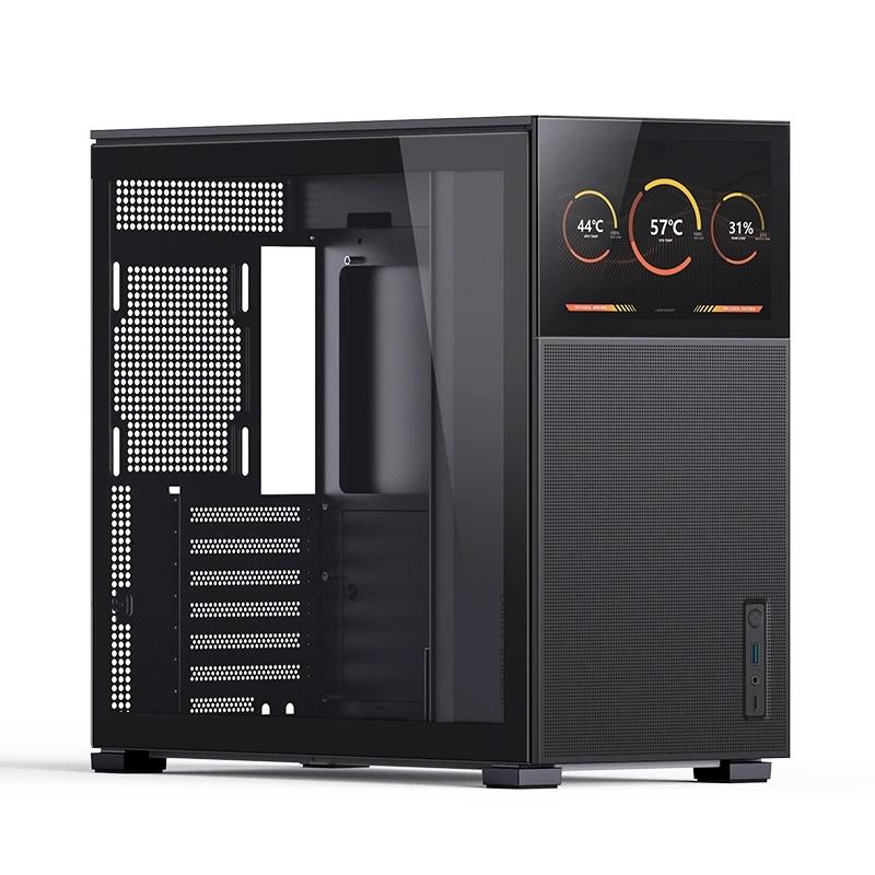 Jonsbo D41 Mesh Screen ATX kabinet med LCD - Sort