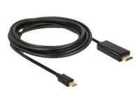 DeLOCK Mini DisplayPort til HDMI adapterkabel 3 m - sort