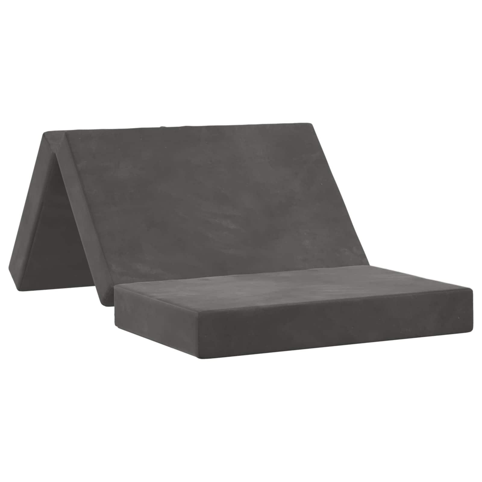 Foldbar sovesofa / gulvmadras 80 × 67 × 45 cm - mørkegrå