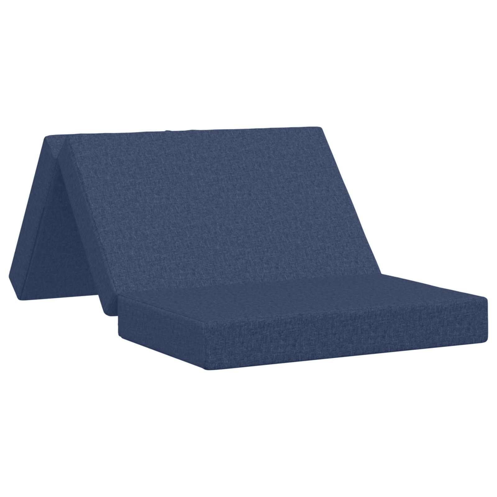 Foldbar sovesofa 80 × 67 × 45 cm - blå, konvertibel gulvmadras