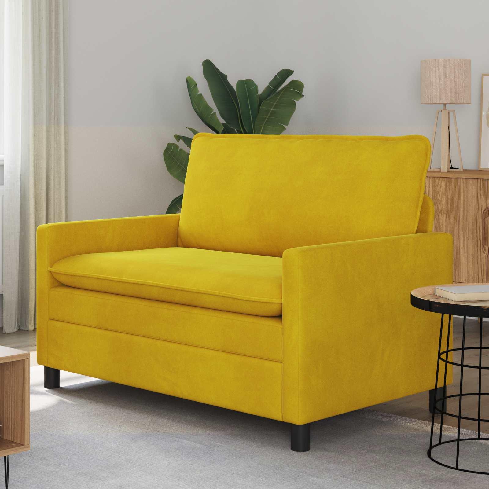 Sofa Gul 126 x 81 x 87,5 cm Fløjl
