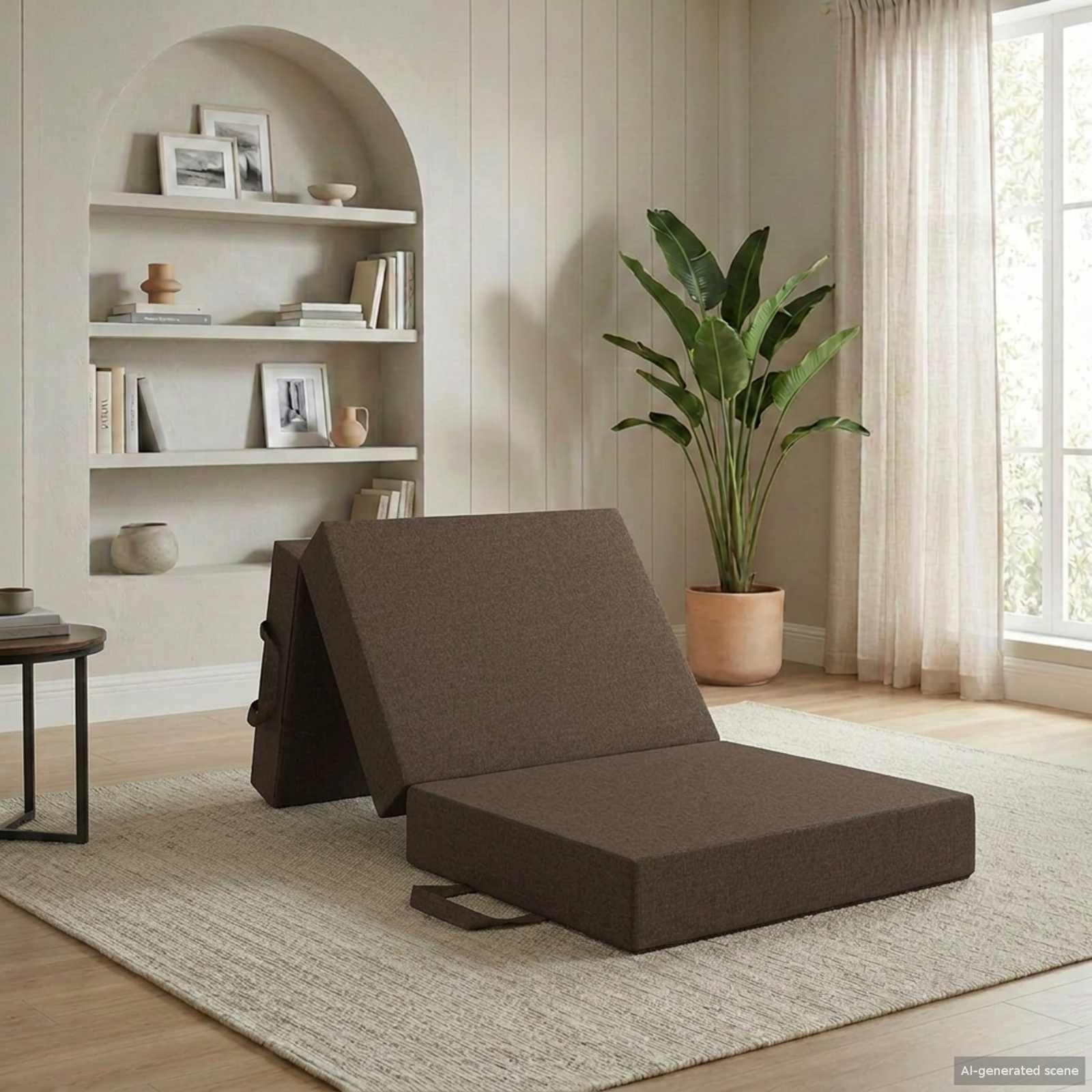 Samlebar Sofa Seng 75 x 67 x 45 cm Gråbrun