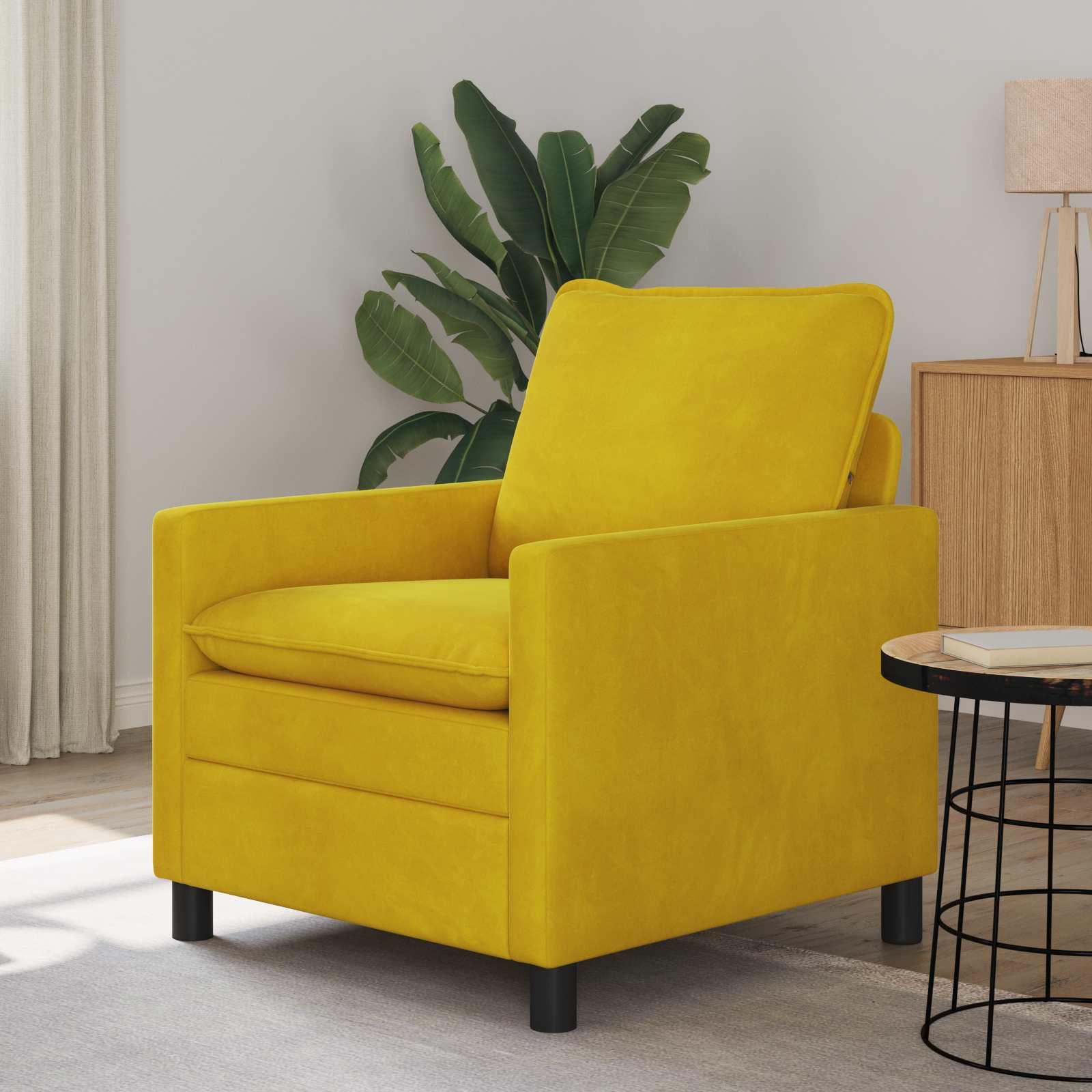 Sofa Gul 76 x 81 x 87,5 cm Fløjl