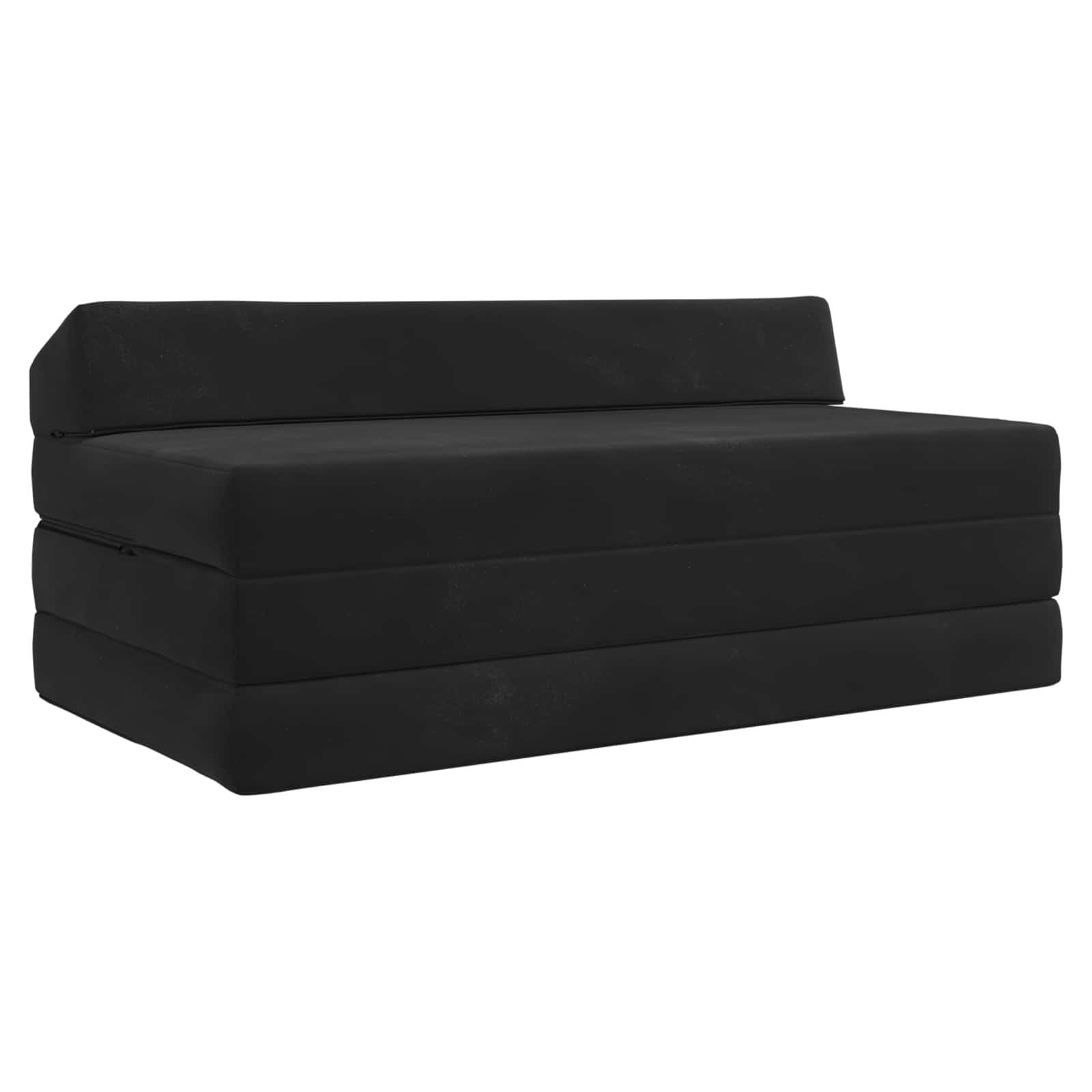 Samlebar Sofa Seng Sort 120 x 60 x 49 cm Stof