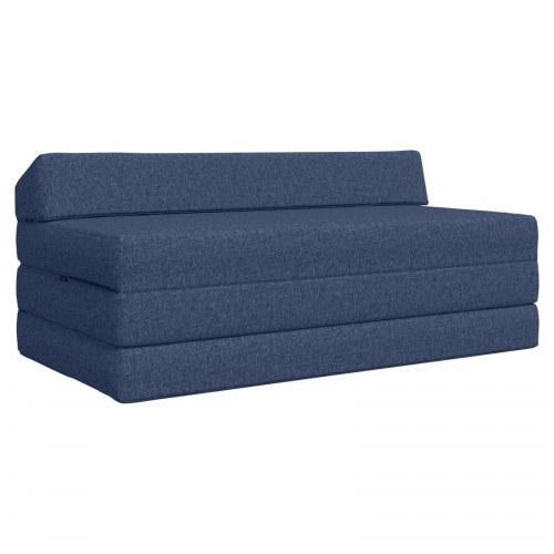 Foldbar sovesofa i stof - blå, 120 x 60 x 49 cm