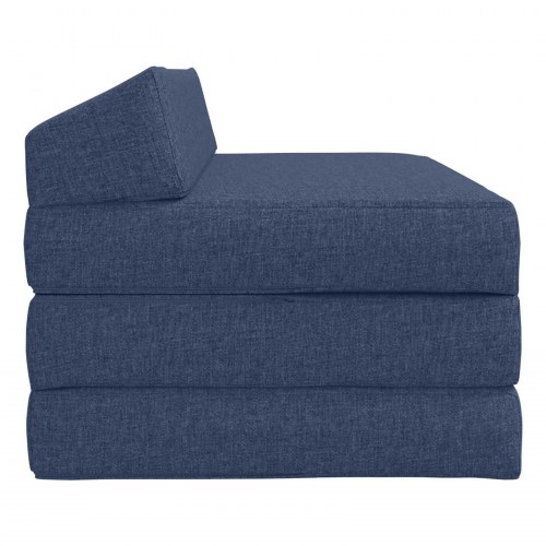 Foldbar sovesofa i stof - blå, 120 x 60 x 49 cm
