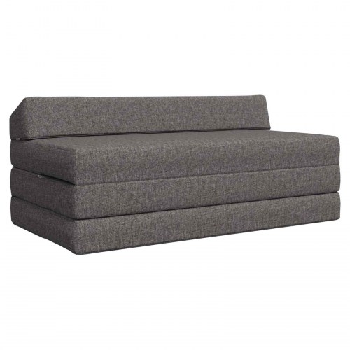 Foldbar sovesofa i stof - lysegrå, 120 x 60 x 49 cm