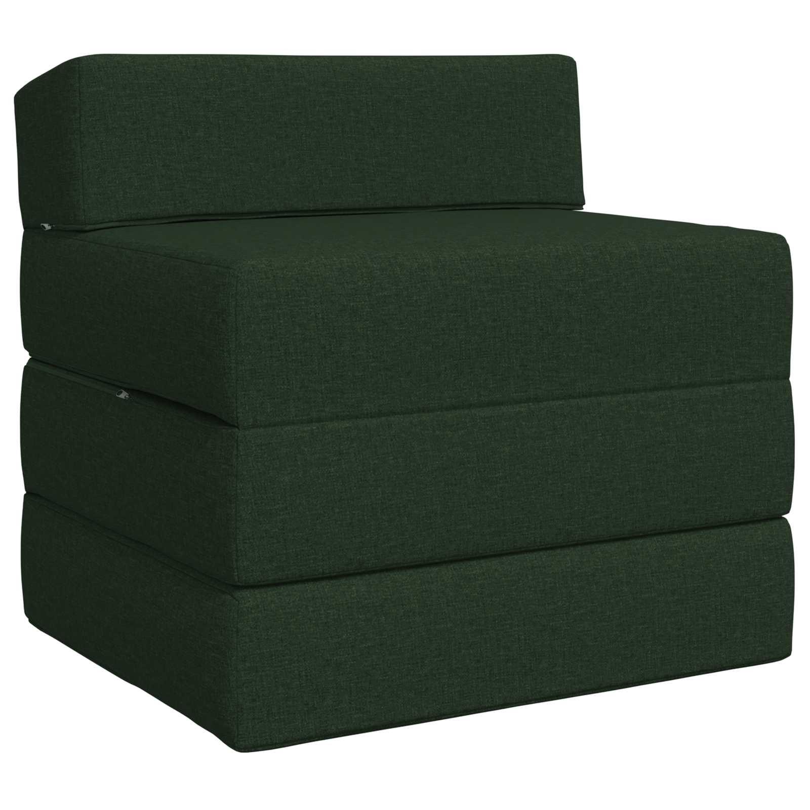 Samlebar Sofa Seng Mørkegrøn 200 x 70 x 10 cm Stof