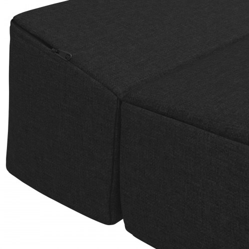 Foldbar sovesofa sort 70 x 60 x 49 cm