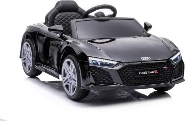 Elbil til børn - Audi R8 med LED-lys og fjernbetjening, sort