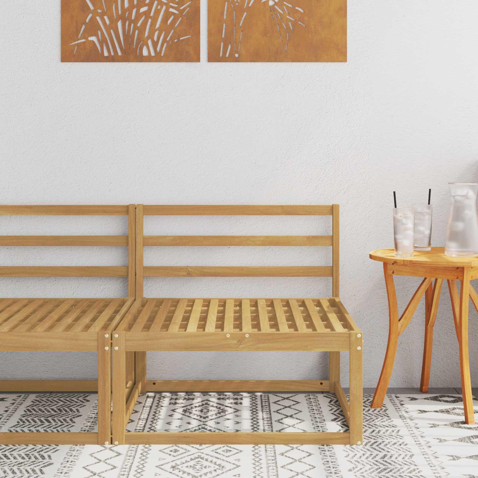 Udendørs modulsofa - mellemsektion i hvid, 79 × 83 × 73 cm