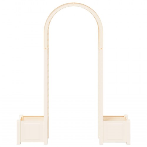 Rosebue med plantekrukke Hvid 168,5 x 43 x 207 cm PP
