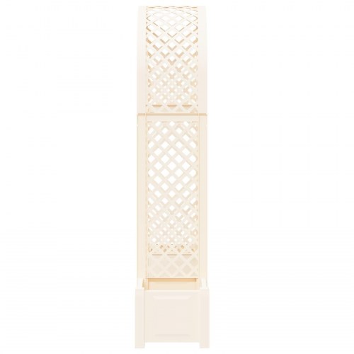 Rosebue med plantekrukke Hvid 168,5 x 43 x 207 cm PP