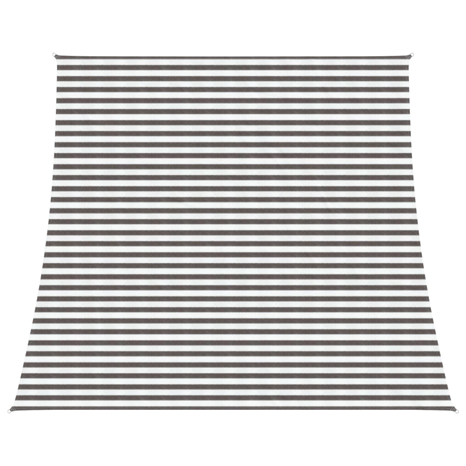 Solsejl Lys Grå og Hvid 4 / 5 x 4 m HDPE