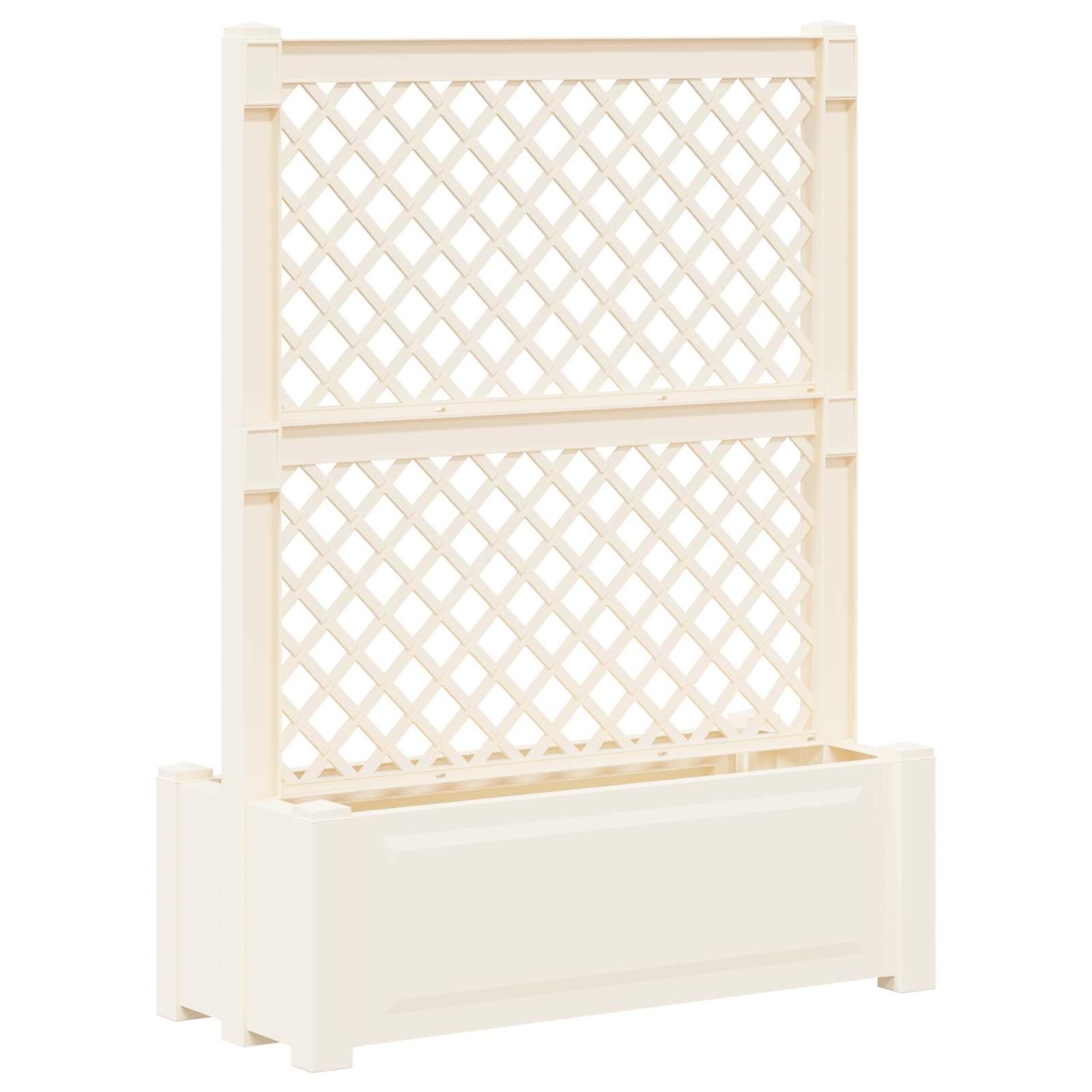 Stor krukke med trellis Hvid 99,5 x 43 x 133,5 PP