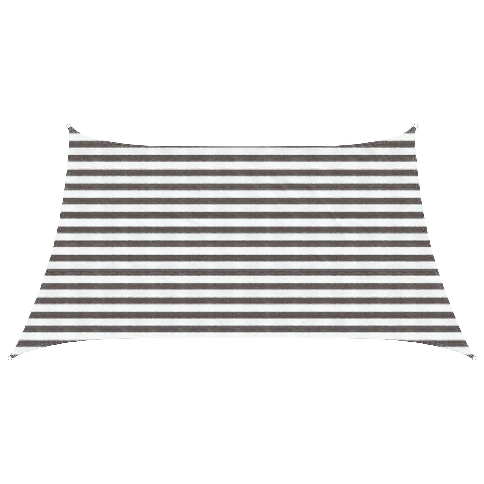 Solsejl Lys Grå og Hvid 3 / 4 x 2 m HDPE