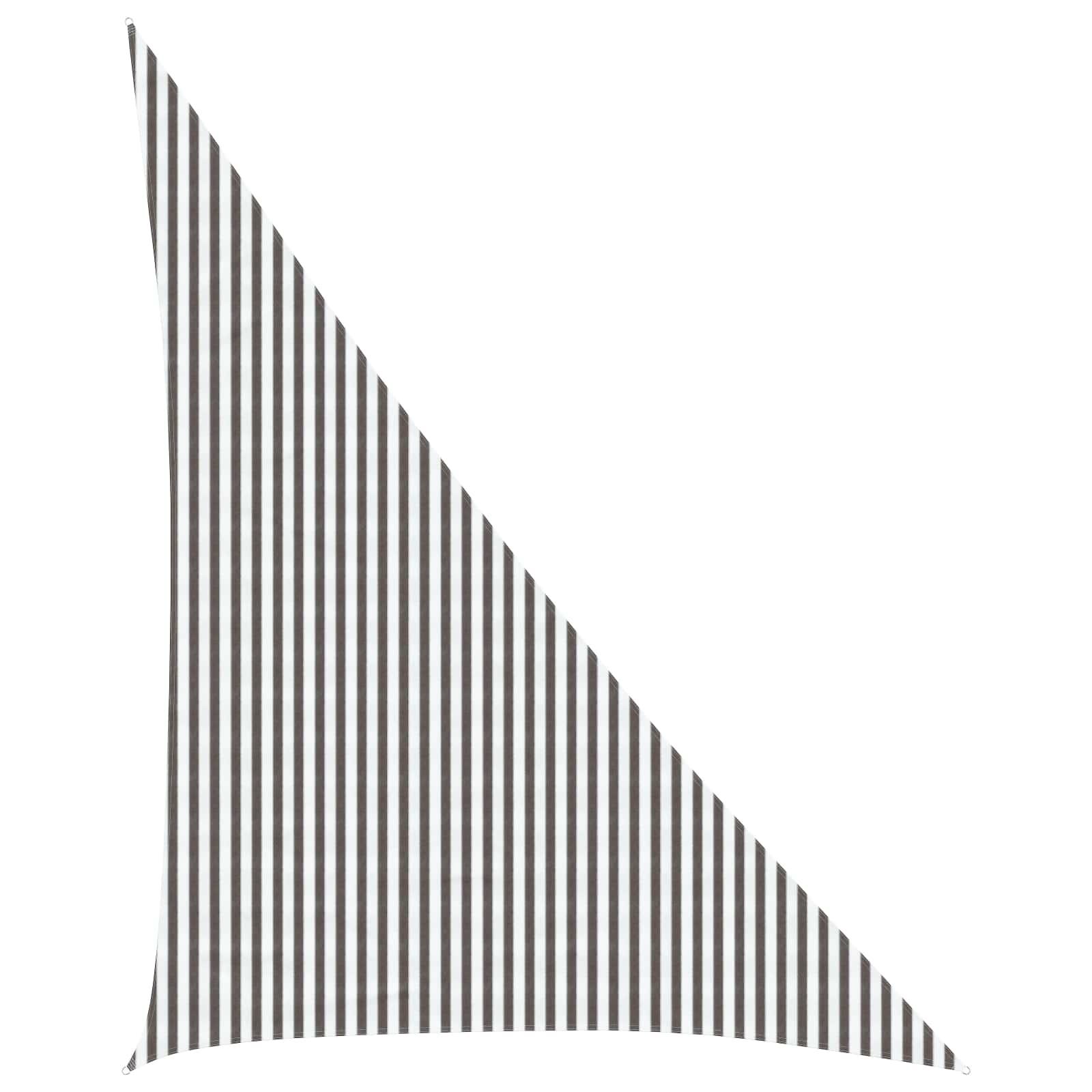 Solsejl Lys Grå og Hvid 4 x 5 x 6,8 m HDPE