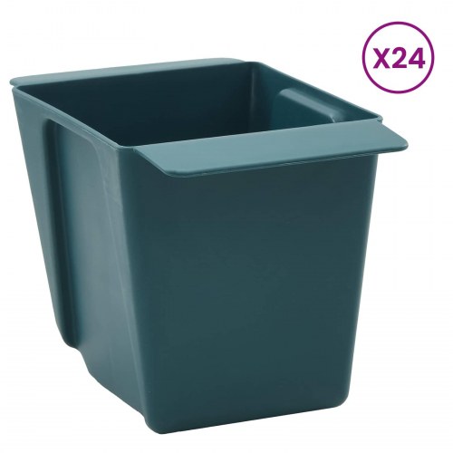 Blomsterkasser til Euro-paletter 24 stk Grøn 13,5 x 9 x 9,5 cm