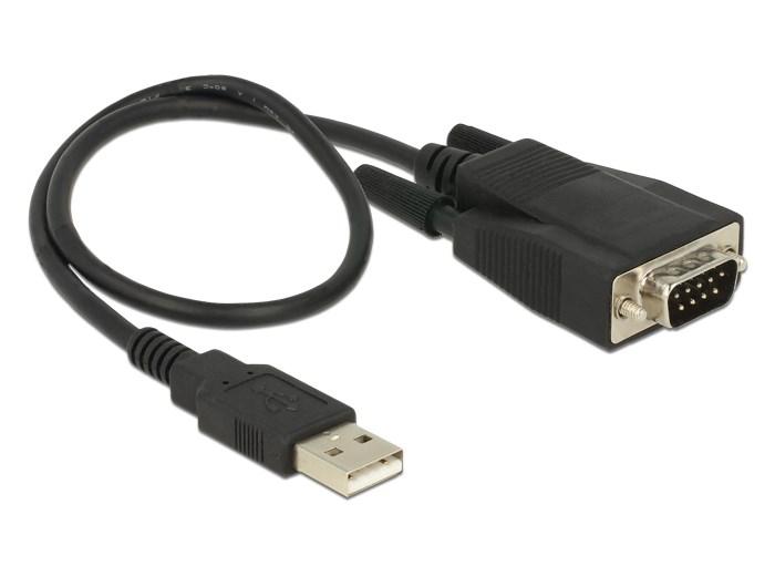 DELOCK 62958 USB til RS-232 adapter (USB Type-A) - sort billede