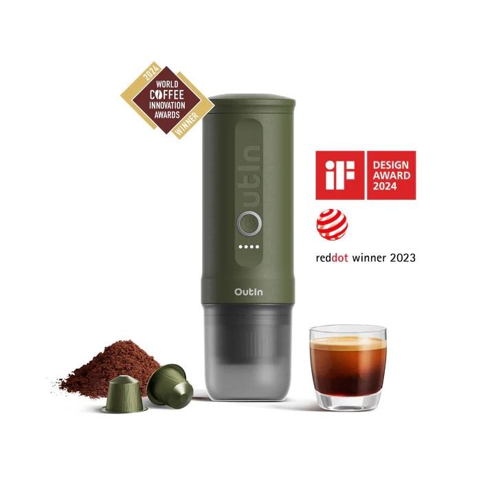 Outin Nano bærbar espressomaskine - grøn, 7 500 mAh billede