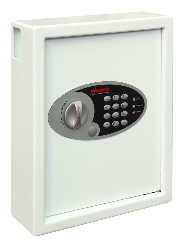 Phoenix Safe Co. Cygnus KS0032E, Metal, Hvid, 48 krog(e), Elektronisk, 300 x 100 x 360 mm