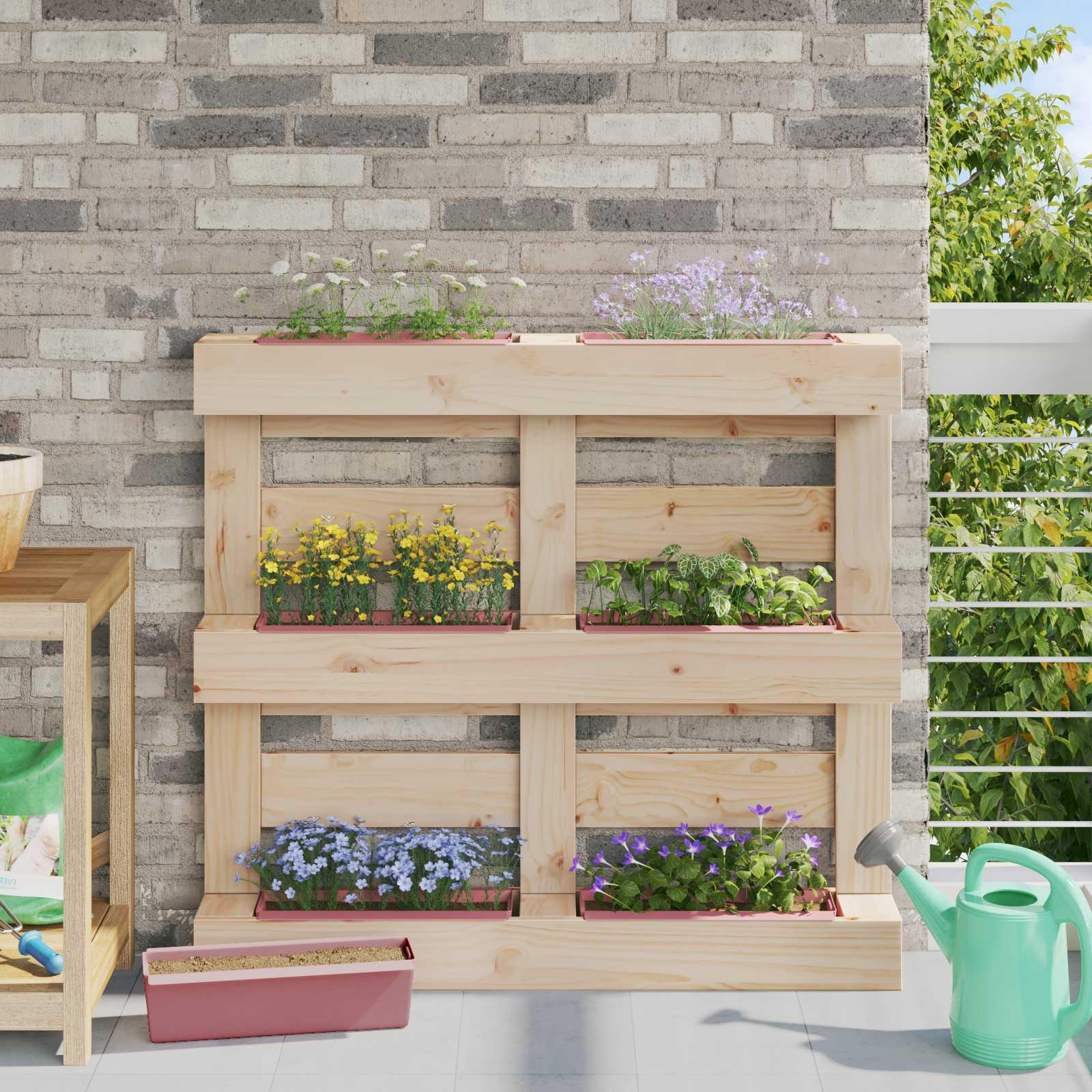 Blomsterkasser til Euro-paletter 24 stk Brun 36 x 13,5 x 9,5 cm
