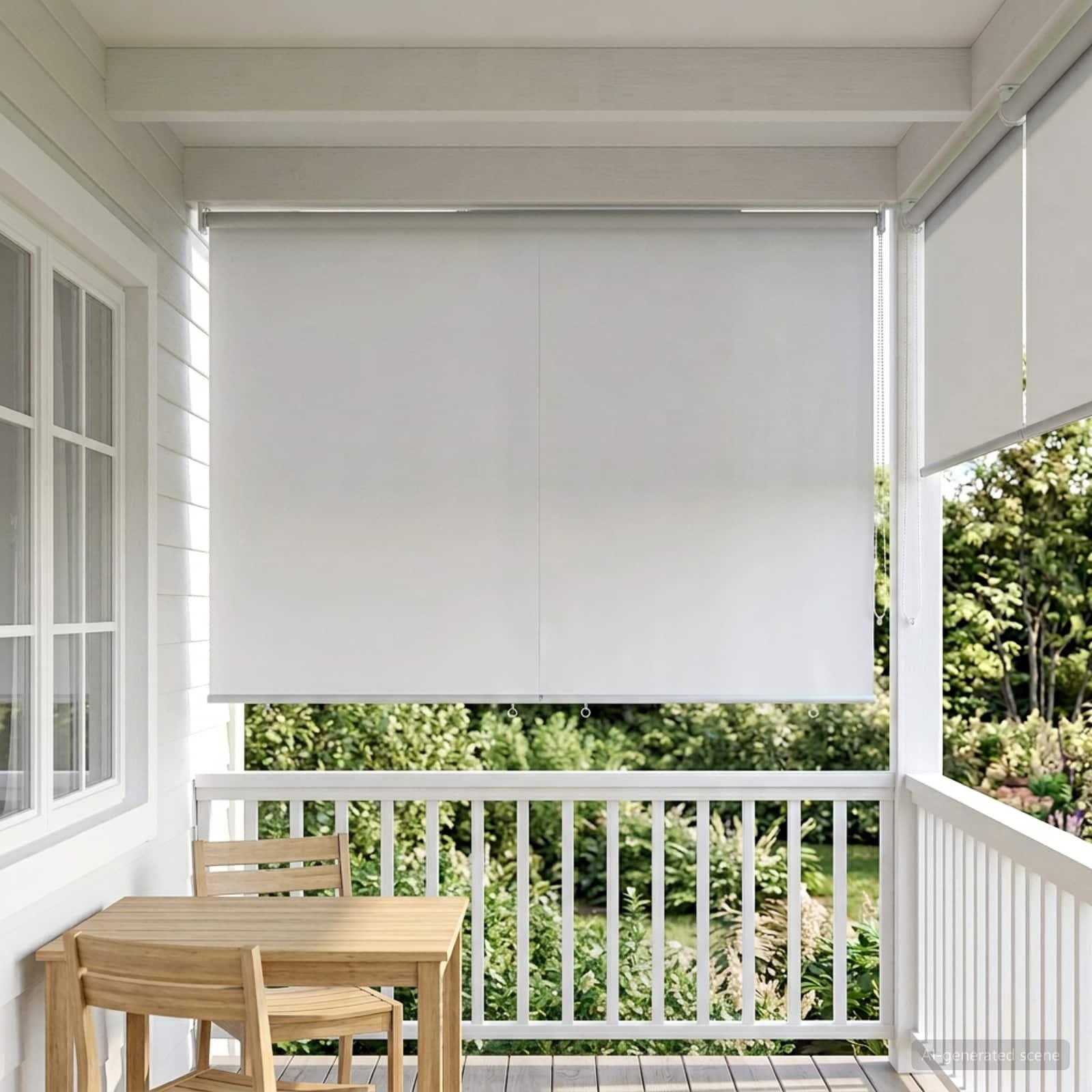 Udeterrasse rullegardin med UV-beskyttelse - hvid 160 × 230 cm