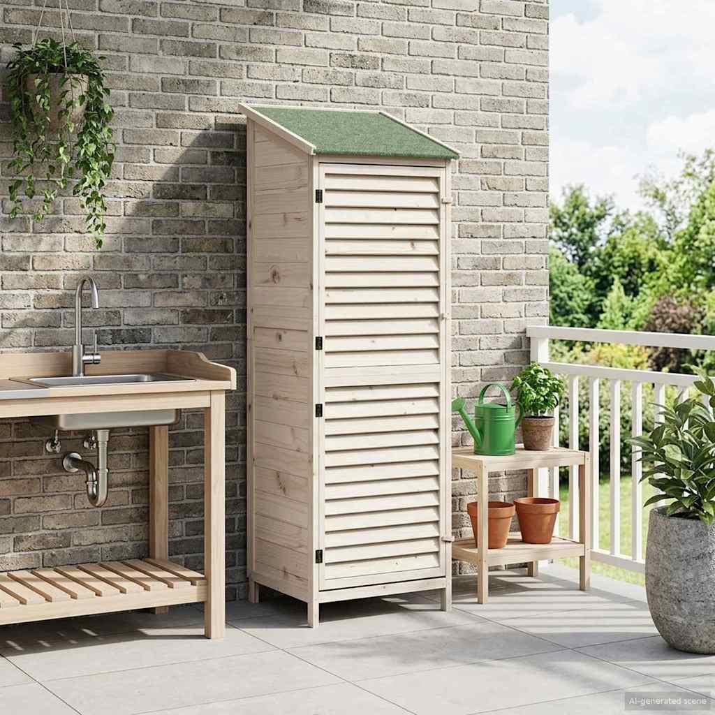 Have Skur Hvid 59 x 56 x 176 cm Massivt Fyrretræ