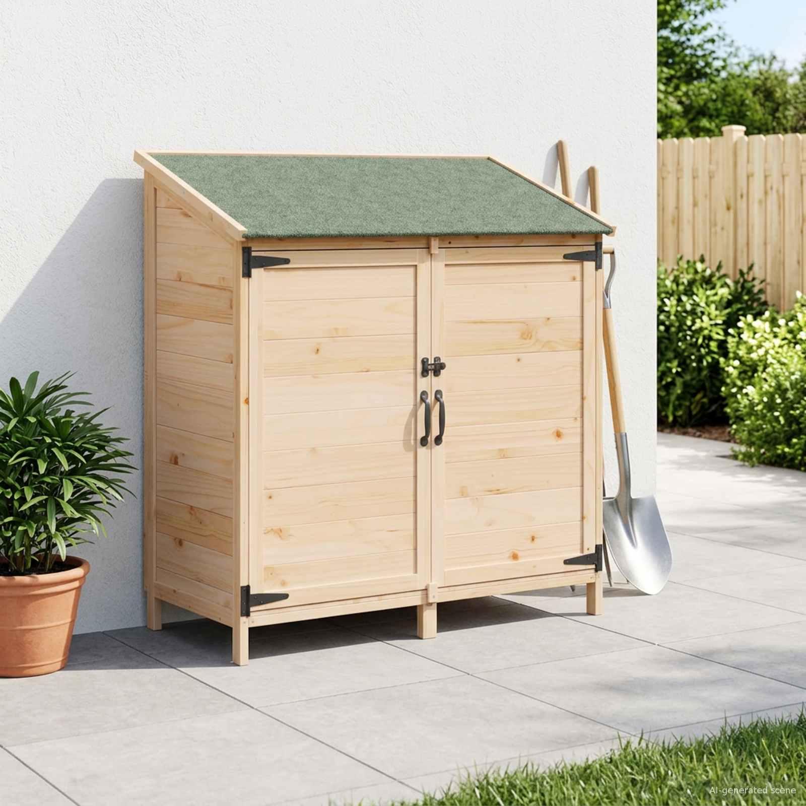 Have Skur Naturfarvet 106,5 x 56 x 113,5 cm Konstrueret træ