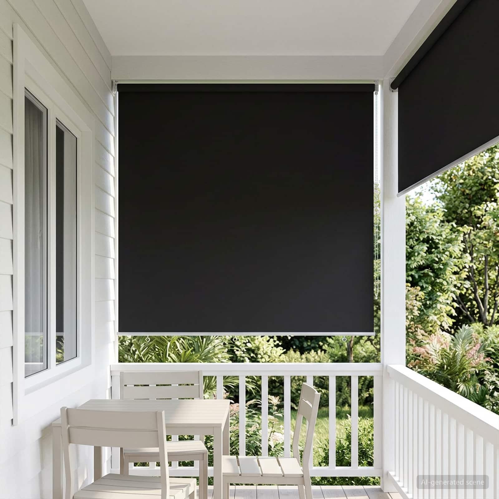 Rullegardin UV-beskyttelse Antracit 160 x 140 cm Polyester
