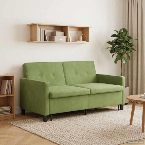 Sovesofa Lys grøn Stof