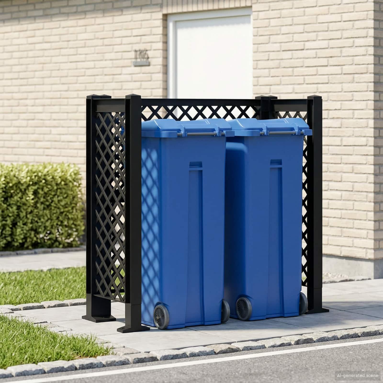 Affaldskurvgitter/Skraldespandskjuler antracit 123 × 47 × 114 cm - PP