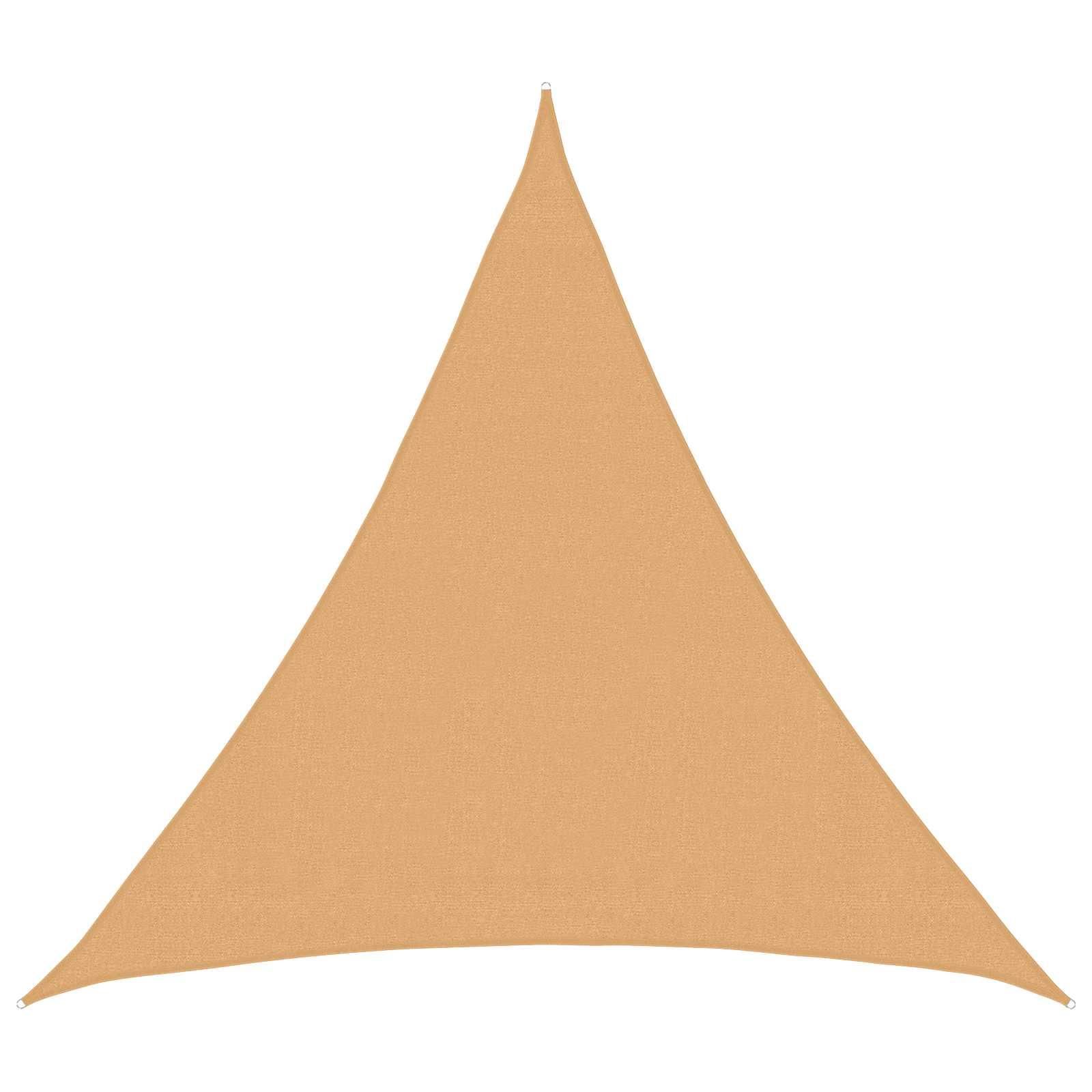 Solsejl Sandfarvet 2 x 2 x 2 m HDPE