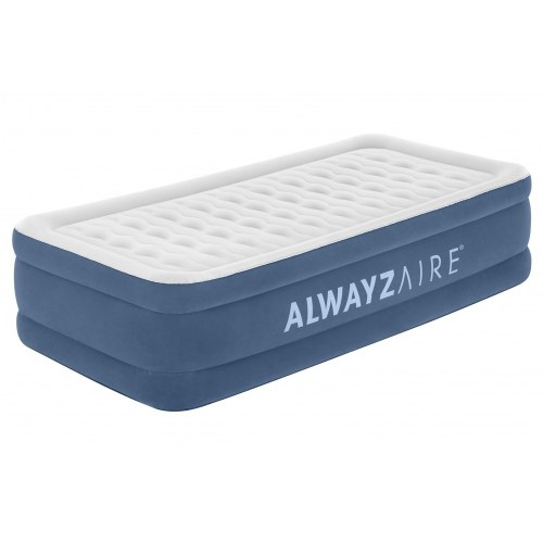 Bestway AlwayzAire luftmadras - Twin enkeltmadras med indbygget dobbeltpumpe, 191 × 97 × 46 cm