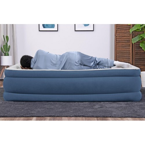 Bestway AlwayzAire luftmadras - Twin enkeltmadras med indbygget dobbeltpumpe, 191 × 97 × 46 cm