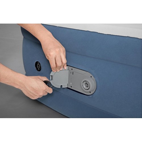 Bestway AlwayzAire luftmadras - Twin enkeltmadras med indbygget dobbeltpumpe, 191 × 97 × 46 cm