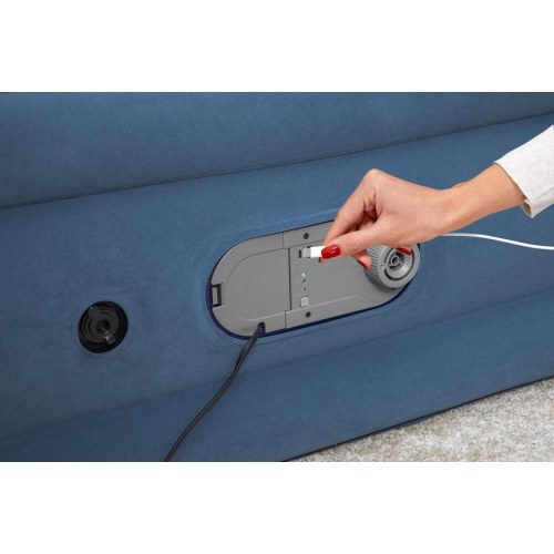 Bestway AlwayzAire luftmadras - Twin enkeltmadras med indbygget dobbeltpumpe, 191 × 97 × 46 cm